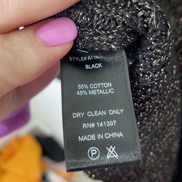 NWT ASTR The Label Long Sleeve Square Neck Metallic Sweater - Picture 9 of 11